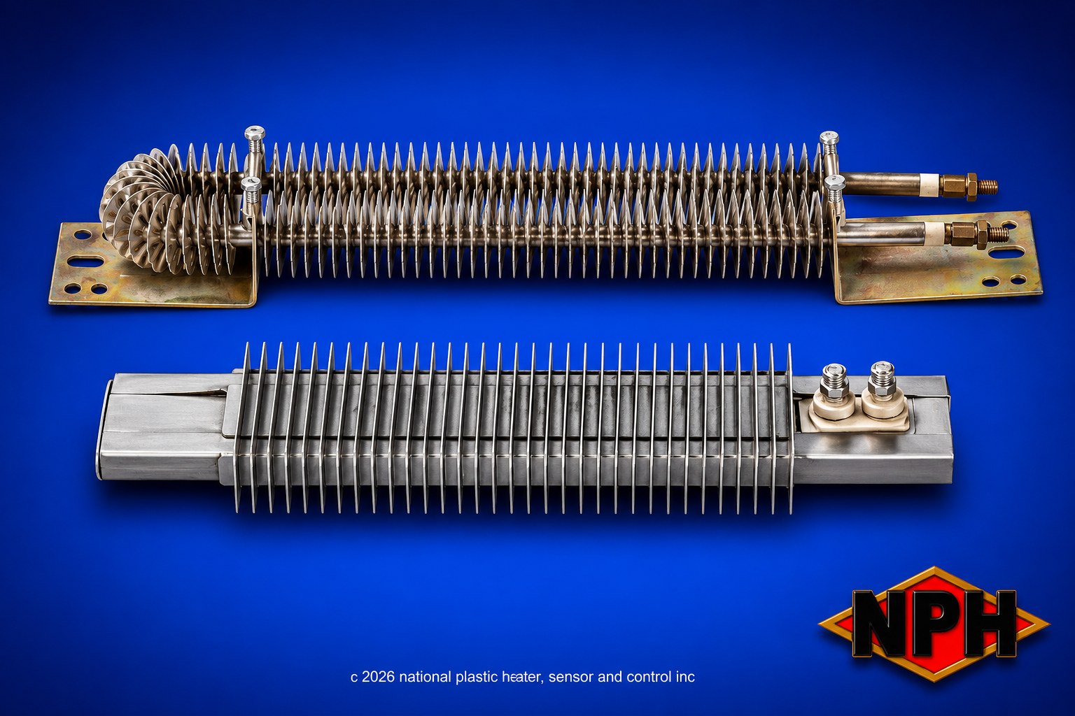Dual Finned Heater Types-Cnstruction on Round Tubular Heater & Flat Channel Strip Heater